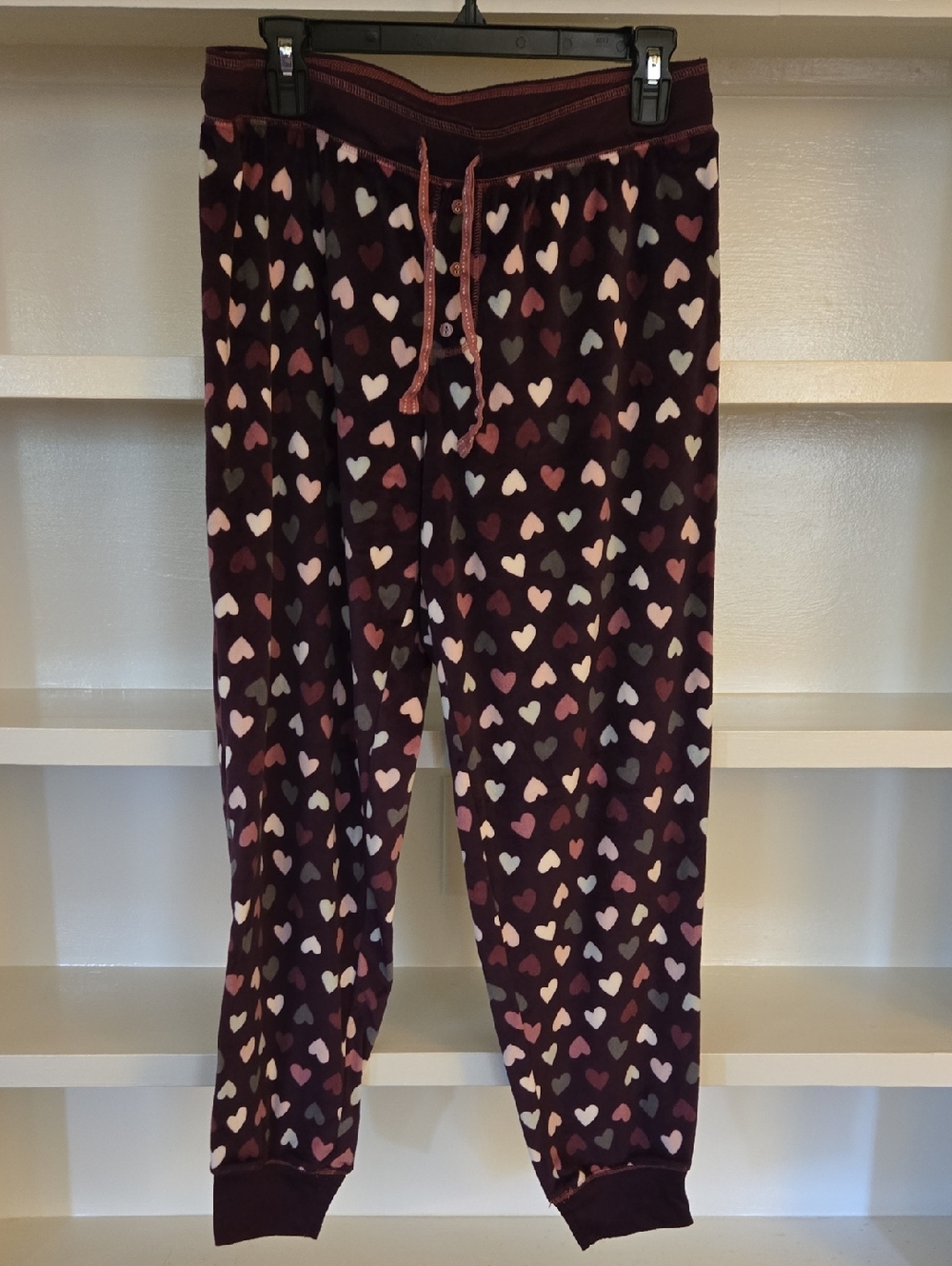 Secret Treasures Plum Heart-Print Pajama Pants